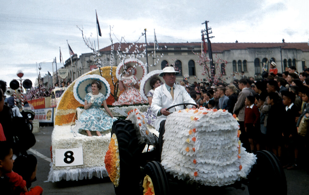 Havelock North Float - Hastings Blossom Festival Parade 1957
