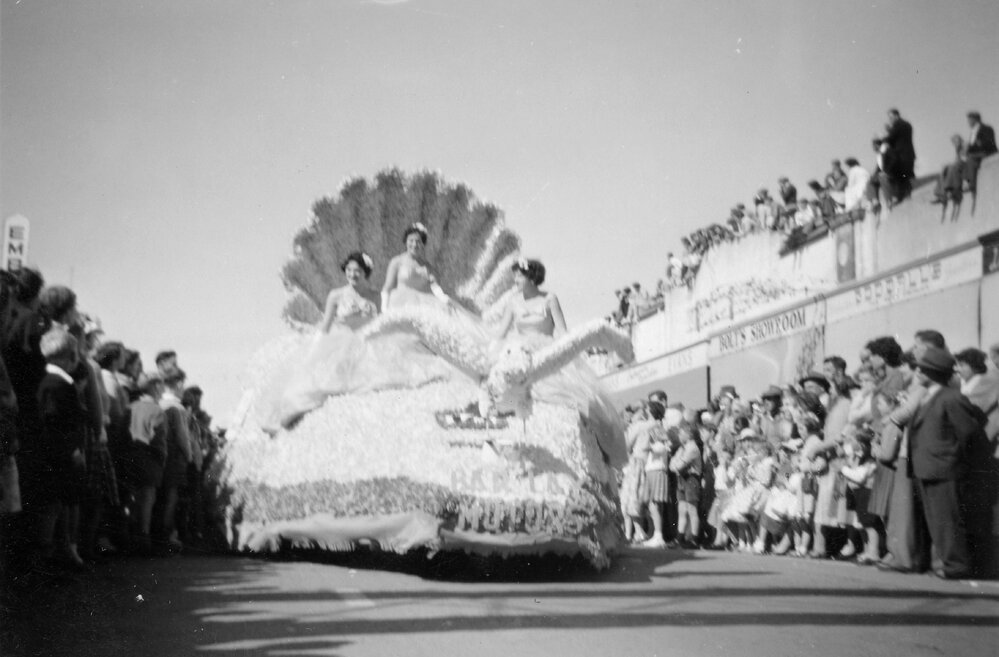 Barclay Motors Float - Hastings Blossom Festival 1959