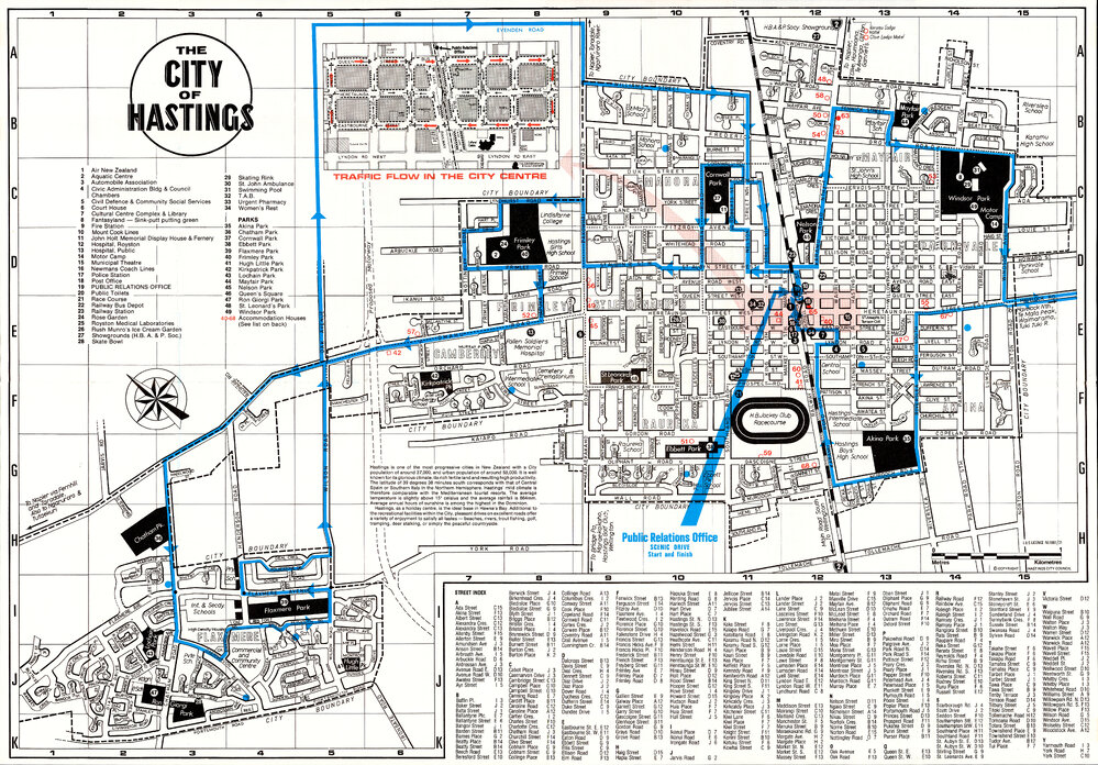 Scenic Drive Map of Hastings
