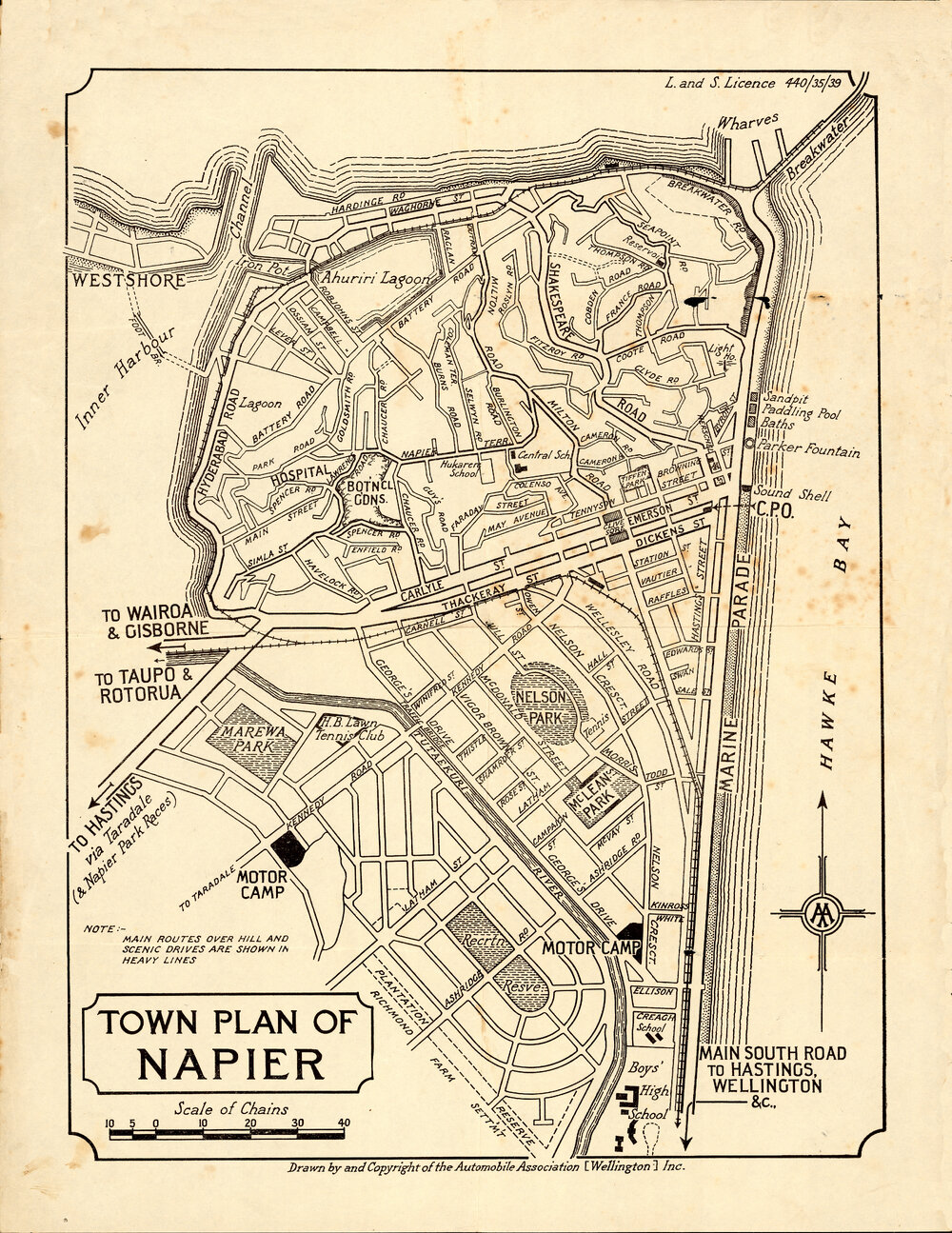 Town Plan of Napier