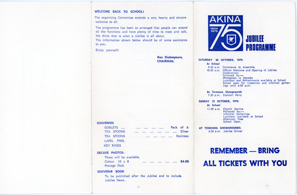 Akina 75 Jubilee Programme 