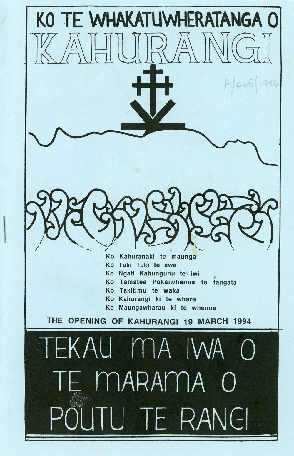 Opening of Kahurangi