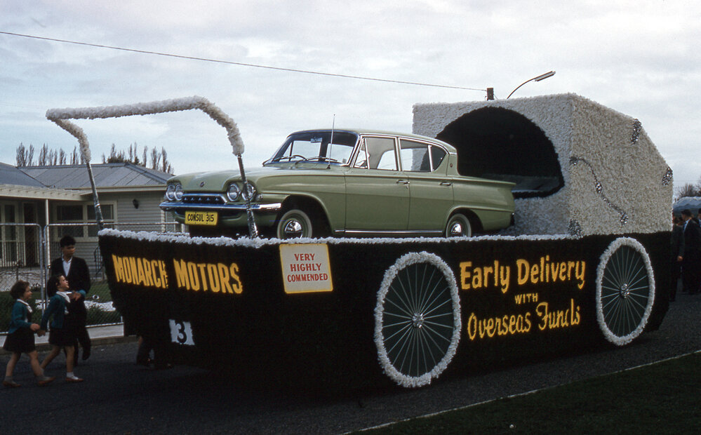 Monarch Motors Float - Hastings Blossom Festival Parade 1961