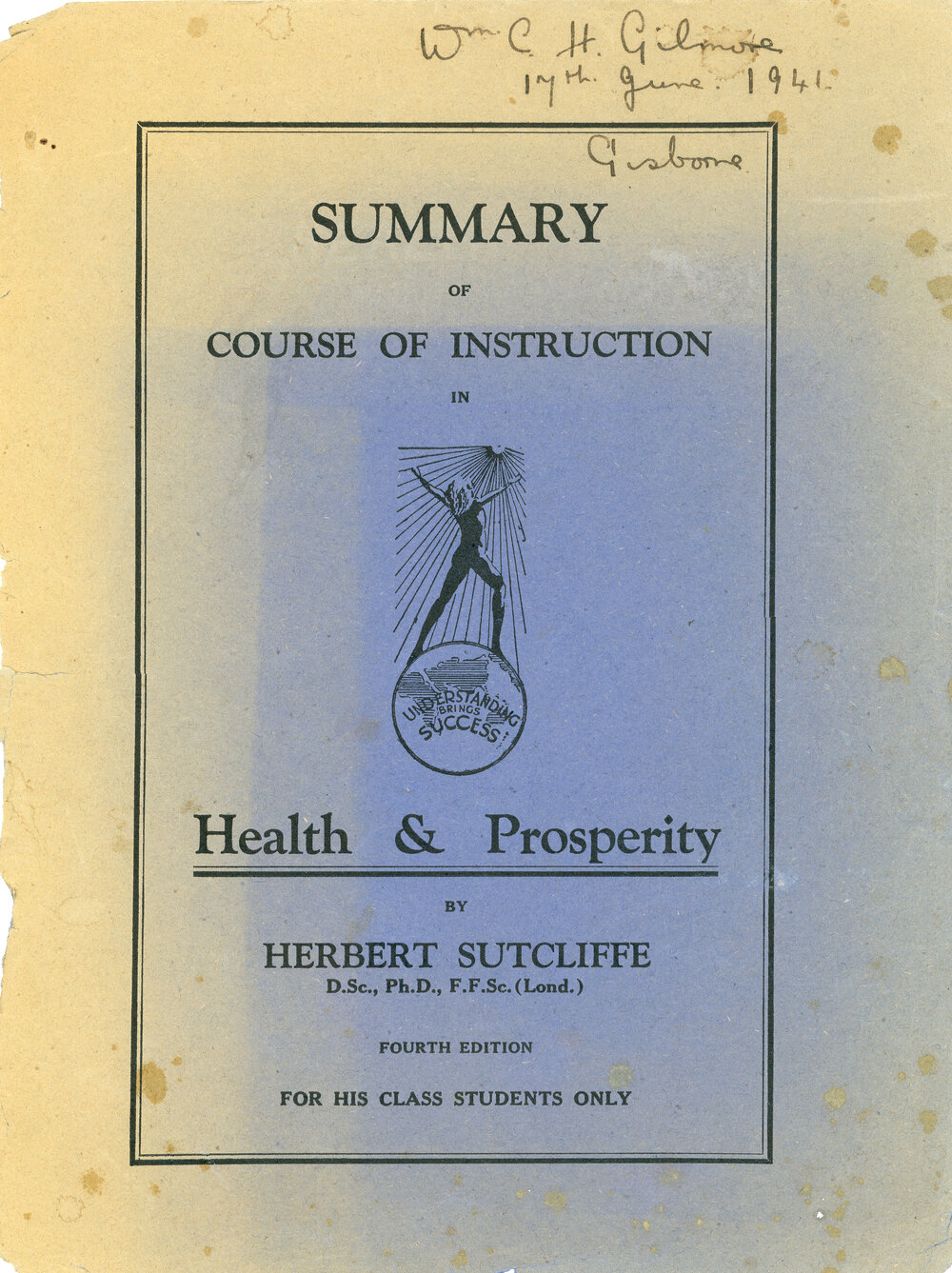 Summary of Course Instruction in Health and Prosperity