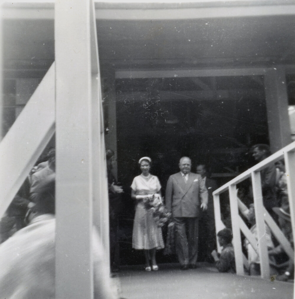 Queen Elizabeth and Sir James Wattie