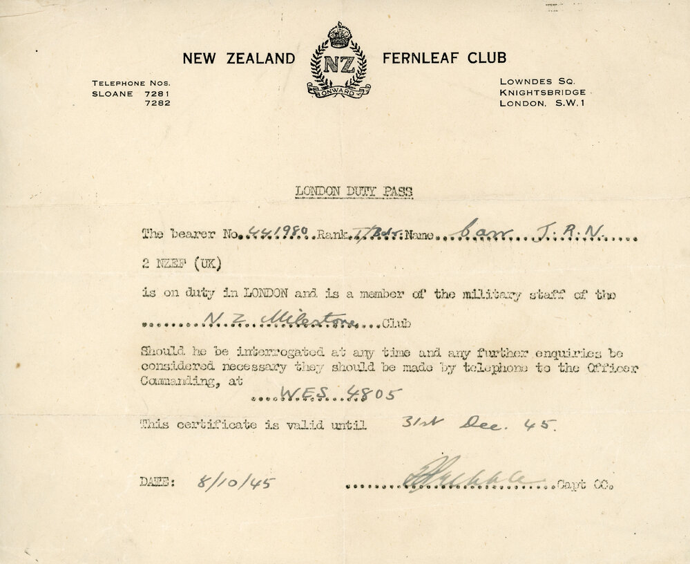 NZ Fearnleaf Club Pass