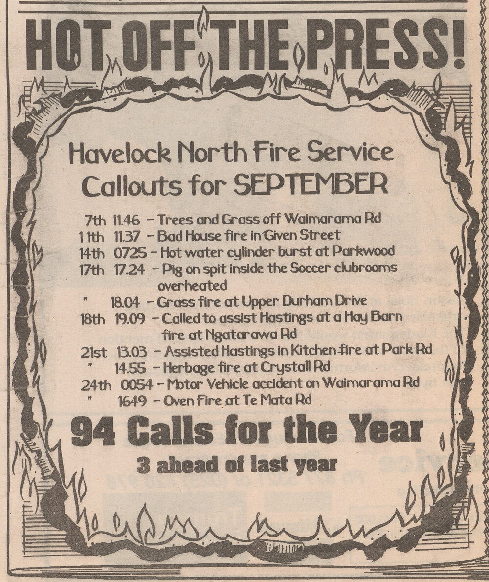 Callouts for September 1994