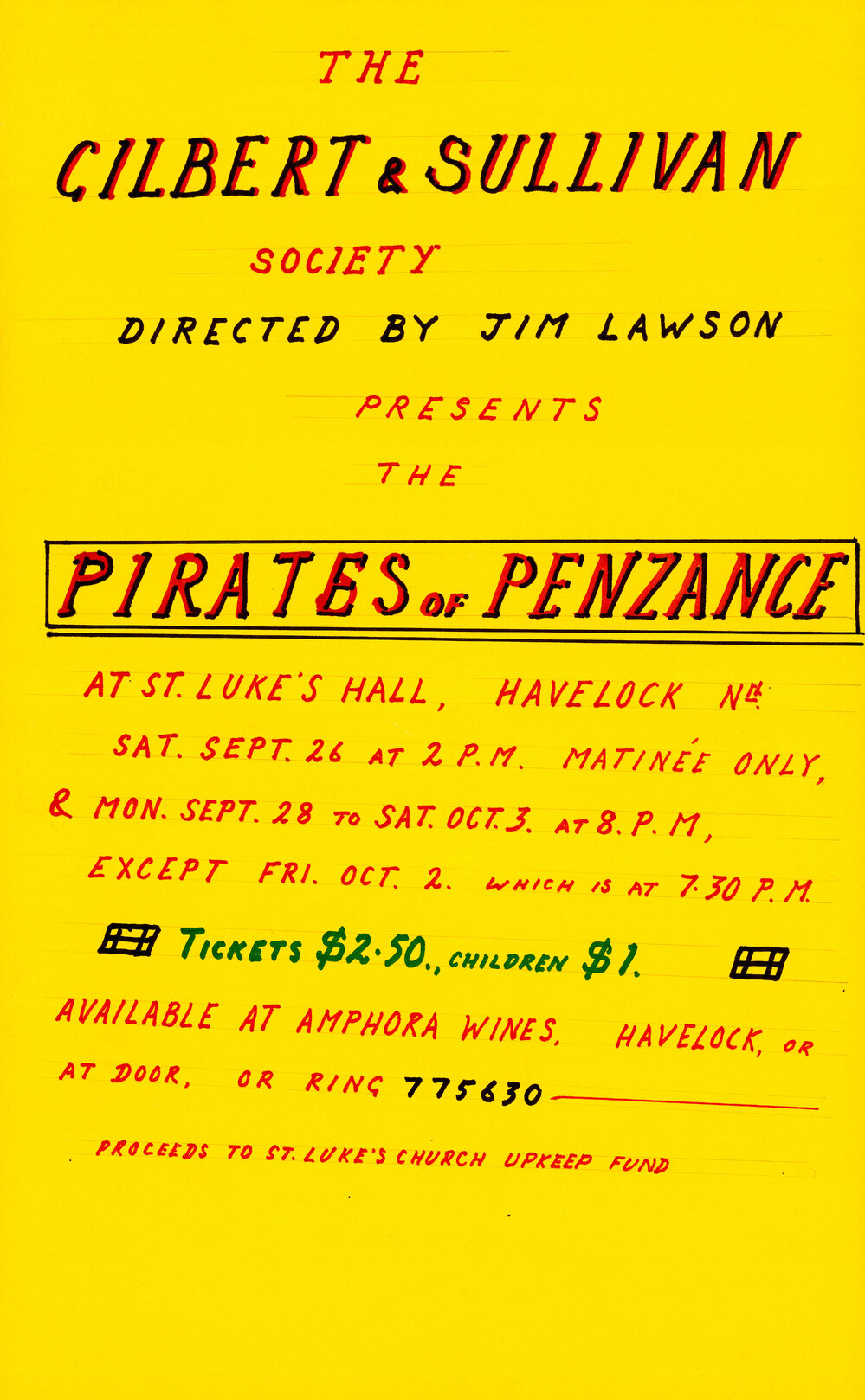 Pirates of Penzance Poster