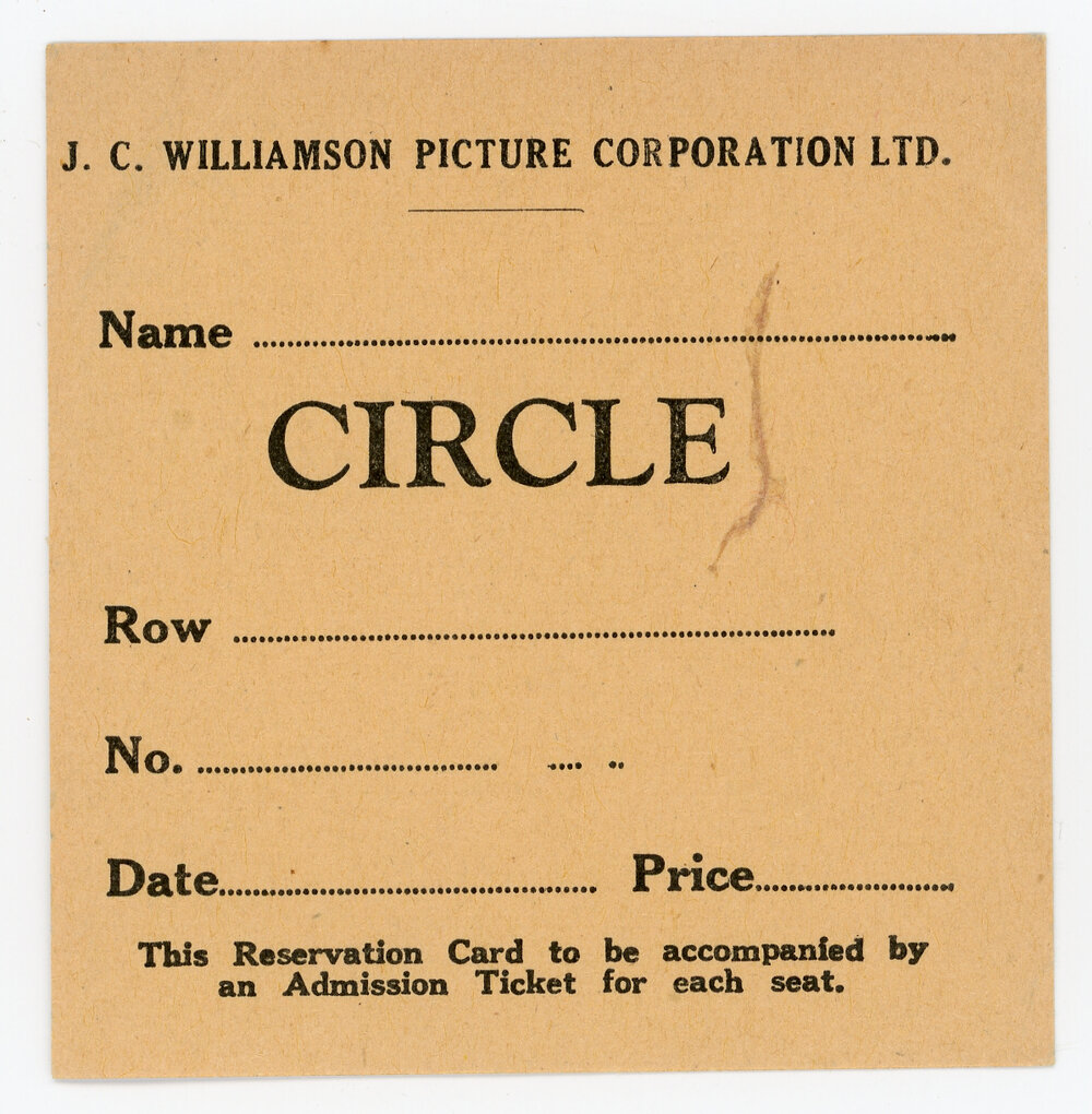 J C Williamson Circle Ticket