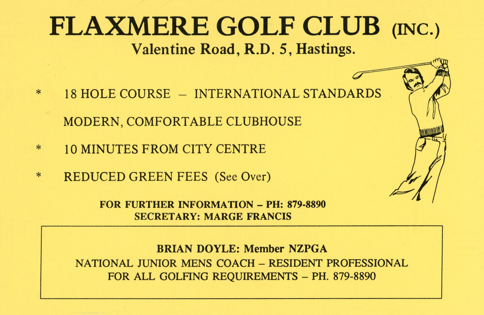 Flaxmere Golf Club Special Offer
