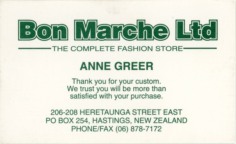 Bon Marche Business Cards