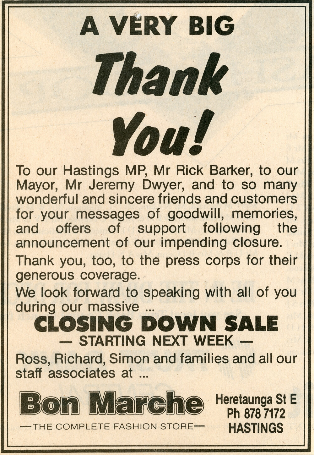 Bon Marche Advertisements