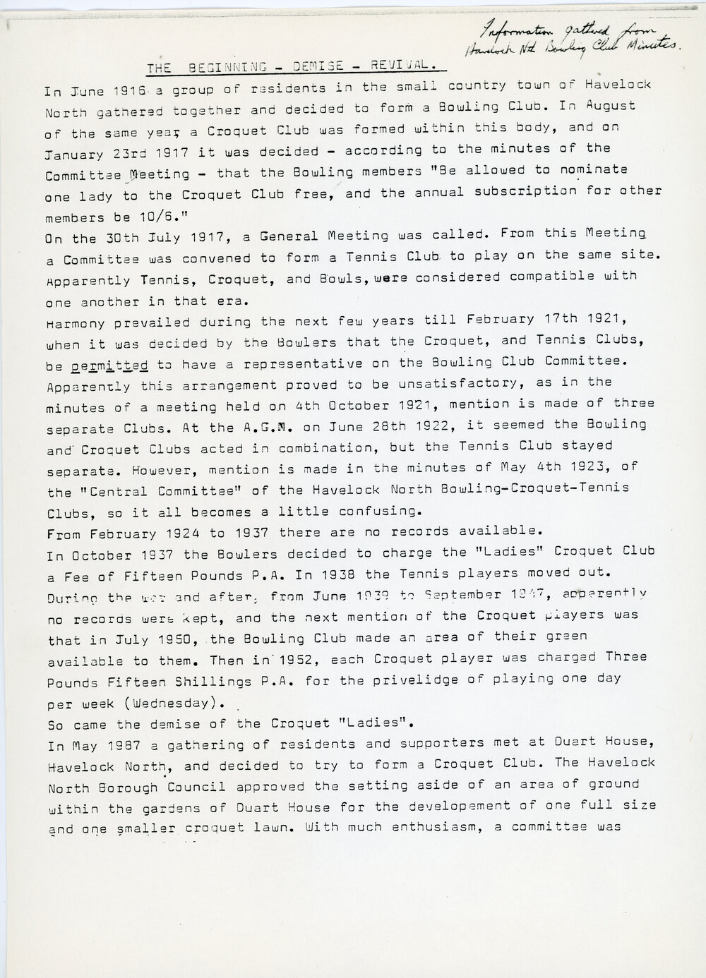 The Beginning - Demise - Revival