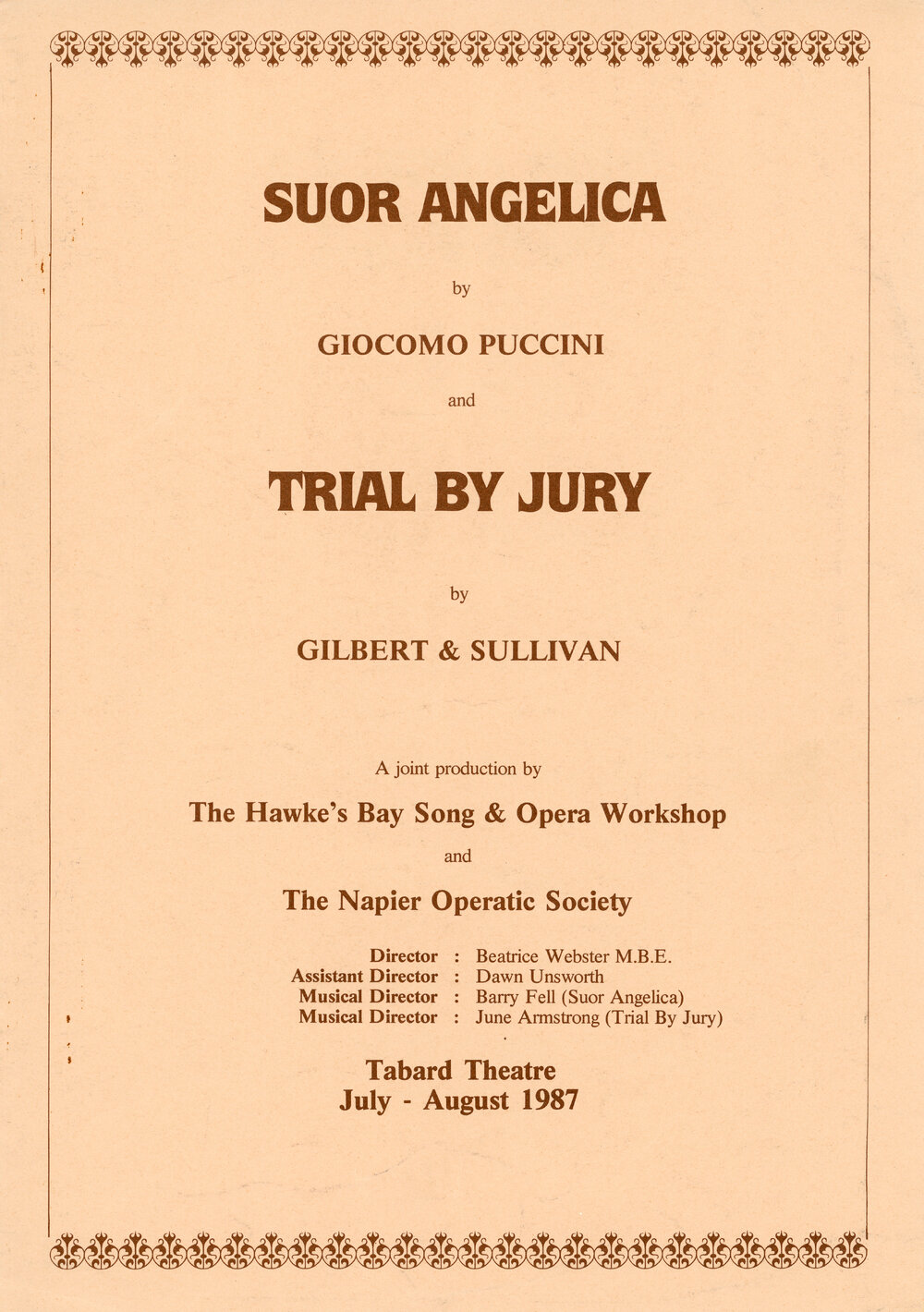Suor Angelica and Trial By Jury