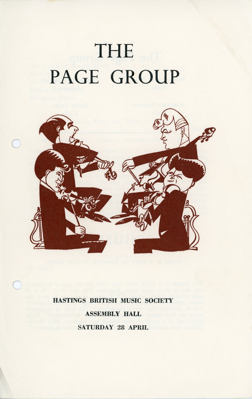 Chamber Music Programmes 1962