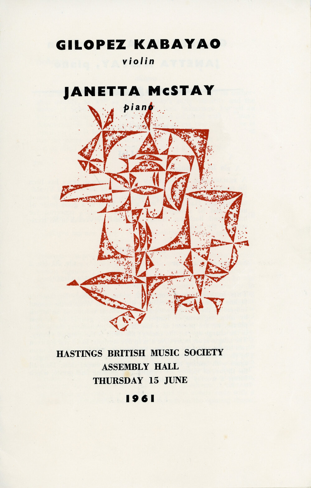 Chamber Music Programmes 1961