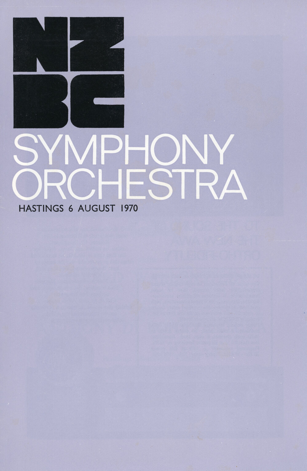 NZSO Concert Programmes 1970s