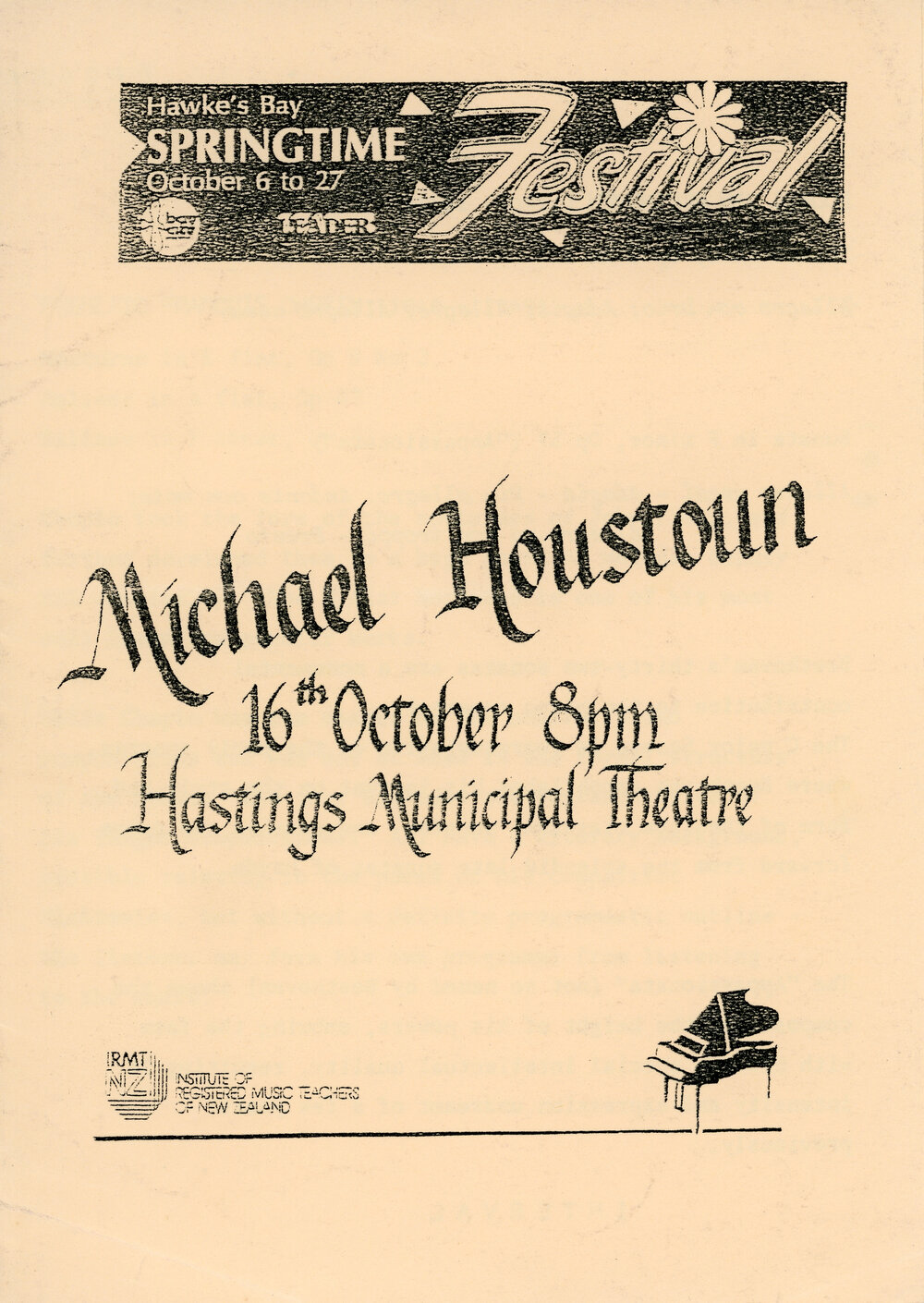 Michael Houstoun Concert Programme