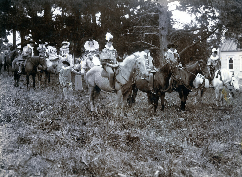 Shakespearean Pageant - Group Portrait on Horses