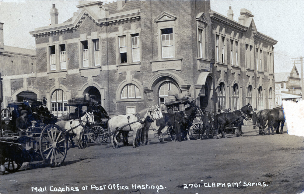 Mail Coaches at Post Office, Hastings