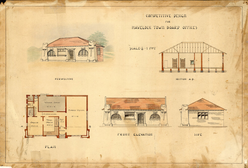 Havelock North Town Board Office Plans
