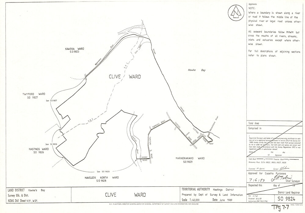 Boundary Map of Clive Ward