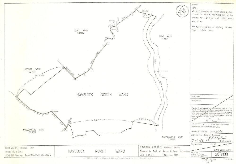Boundary Map of Havelock North Ward