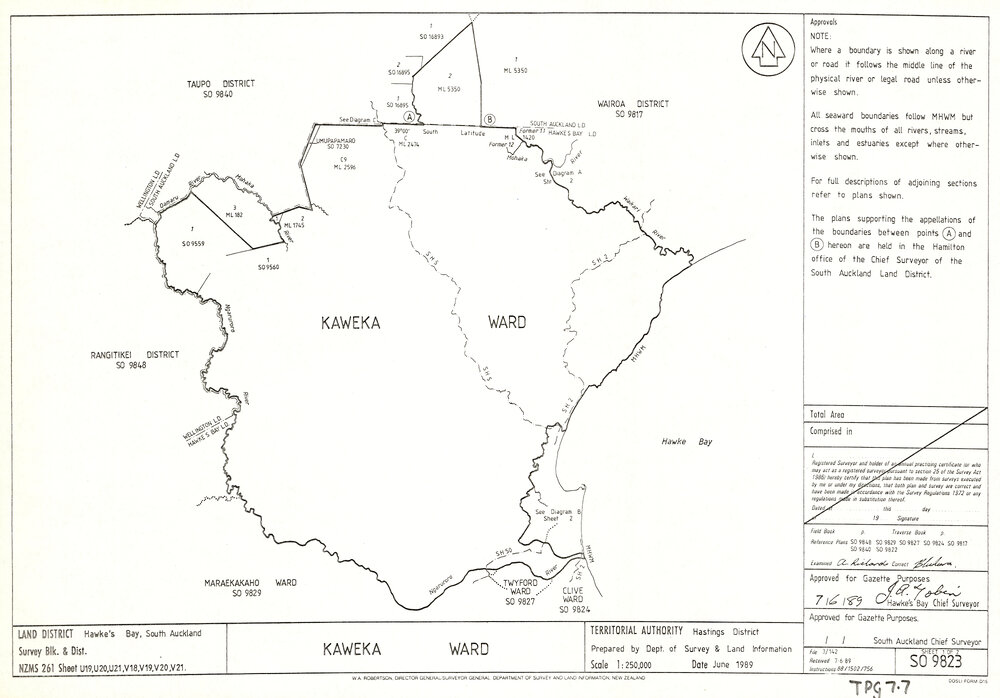 Boundary Map of Kaweka Ward