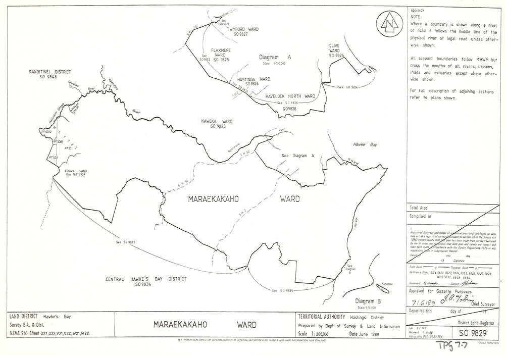 Boundary Map of Maraekakaho Ward