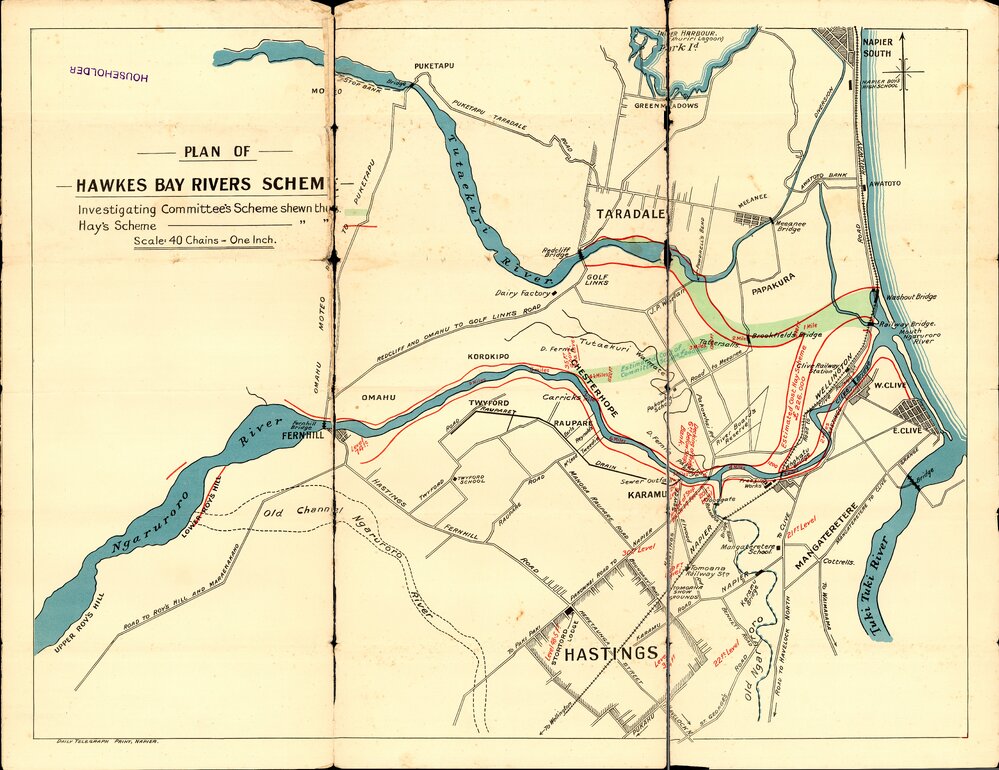 Plan of Hawkes Bay Rivers Scheme