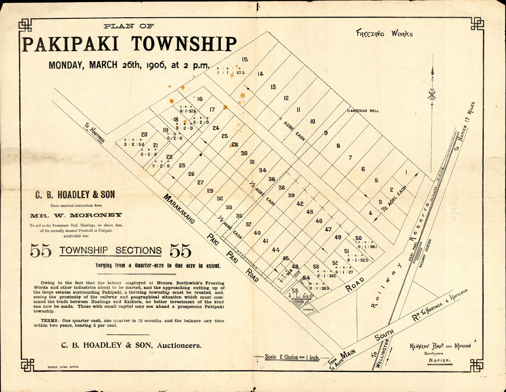 Plan of Pakipaki Township