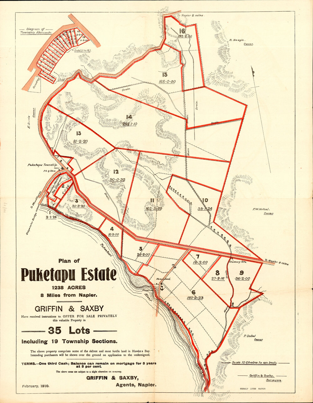 Plan of Puketapu Estate