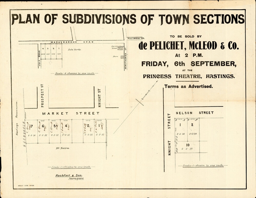 Plan of Subdivisions of Town Sections