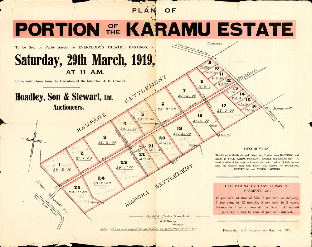 Plan of Portion of Karamu Estate