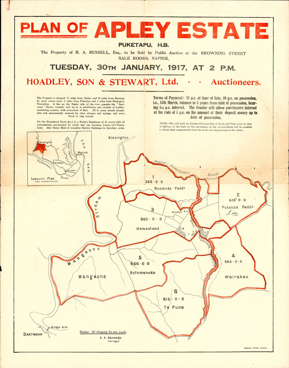 Plan of Apley Estate