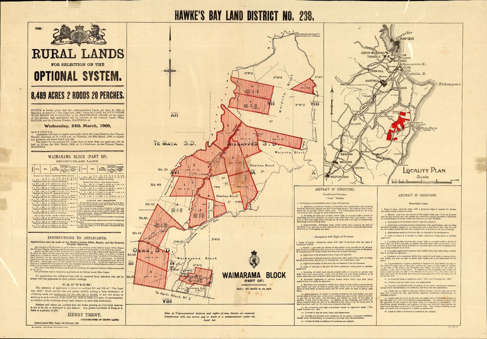 Plan of Waimarama Block