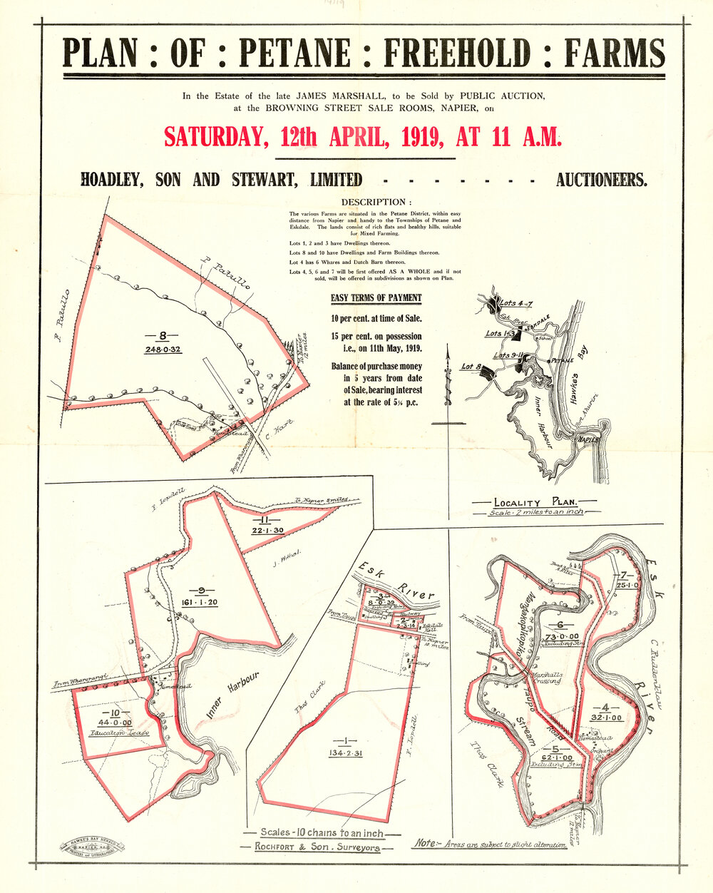 Plan of Petane Freehold Farms