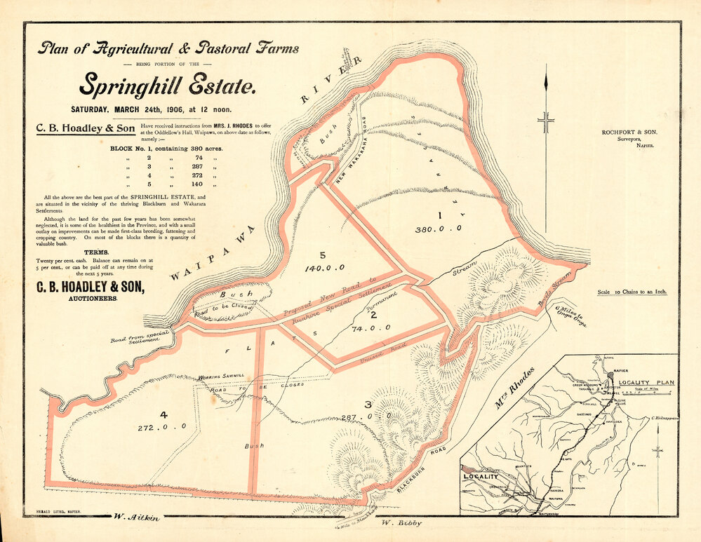Plan of Springhill Estate