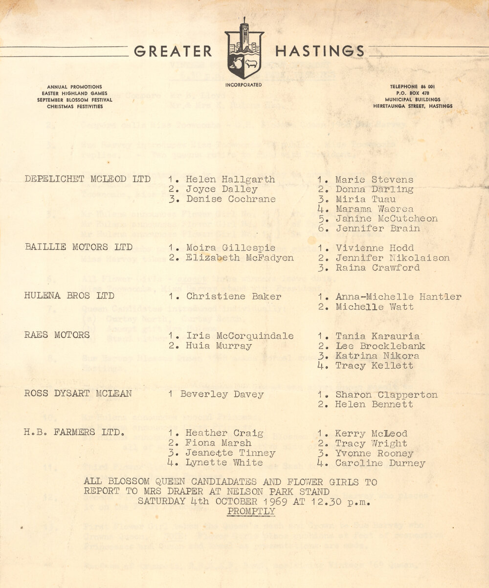 Blossom Queen Coronation Ceremony 1969