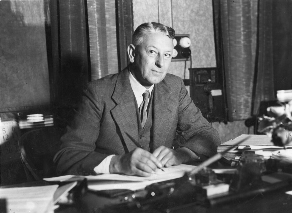 Mayor George Maddison at Desk