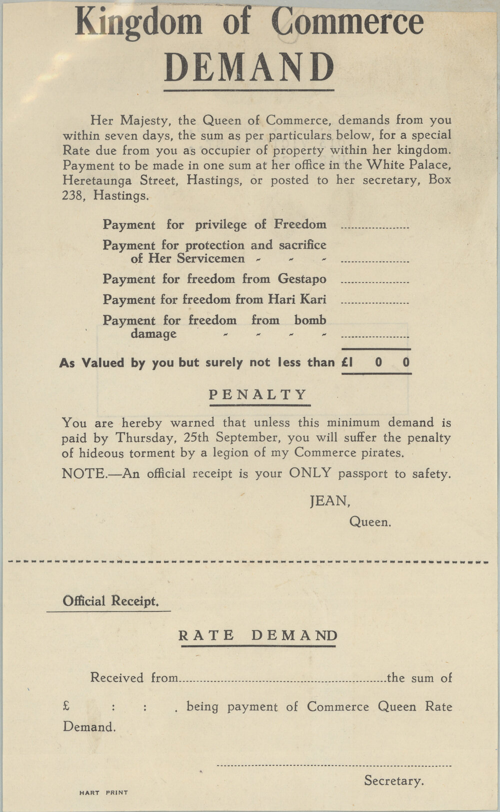 Kingdom of Commerce Demand