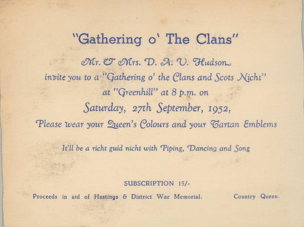 Invitation to a "Gathering o' the Clans"