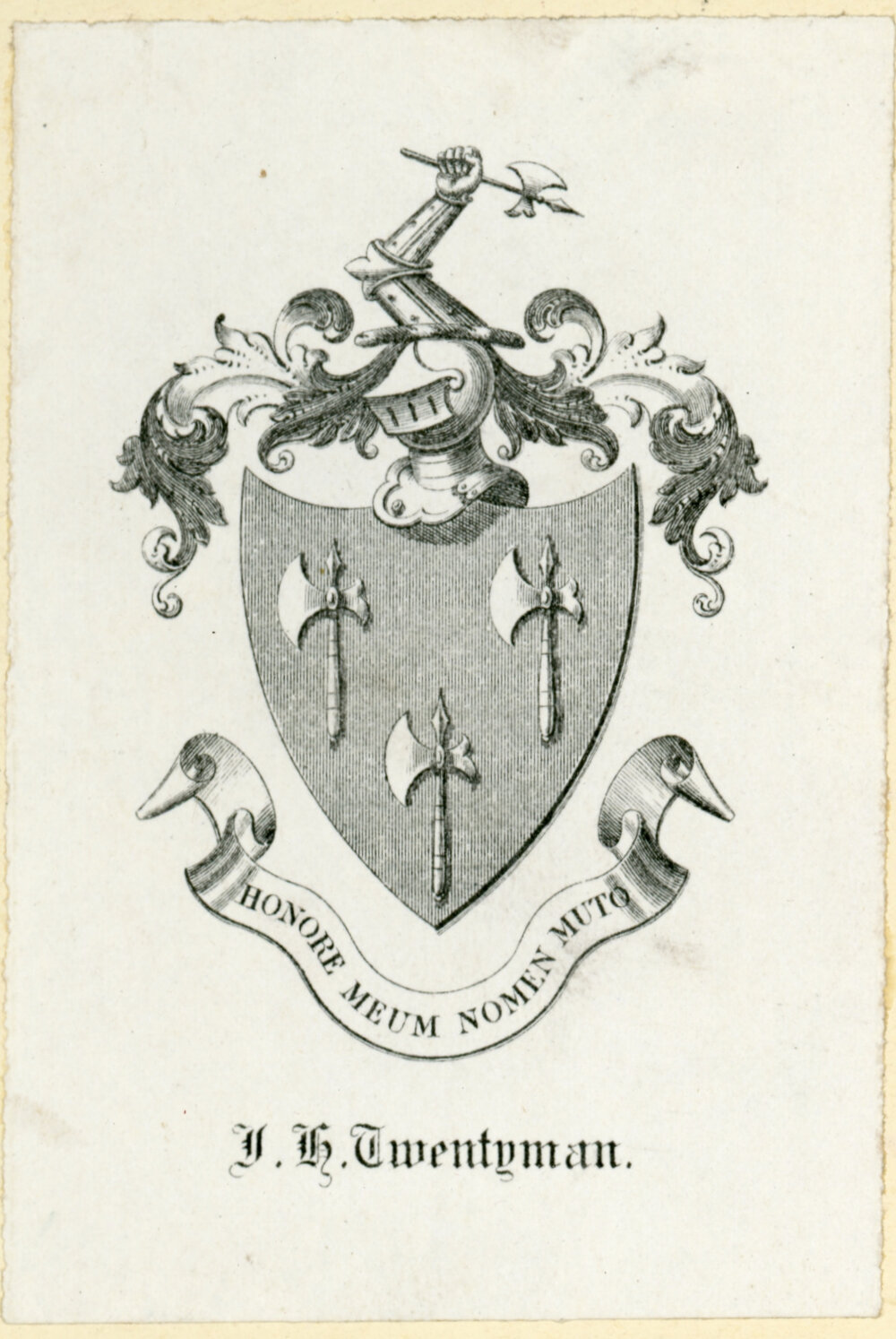 Book Plaque with Family Crest