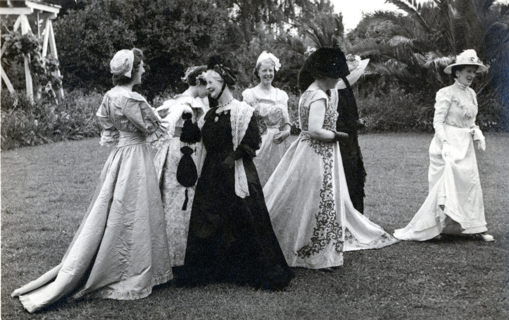 Seven Women in Vintage Gowns
