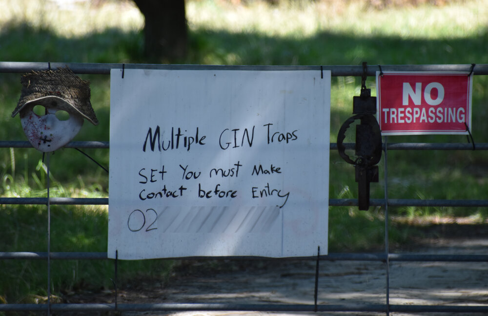 Sign on Gate