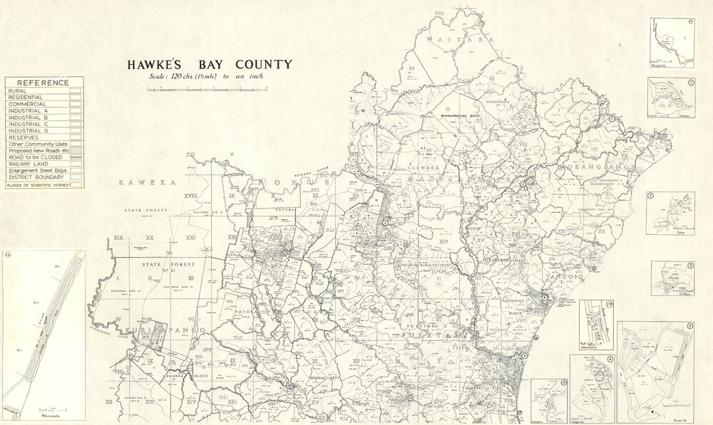 Map of Hawke's Bay County (North)