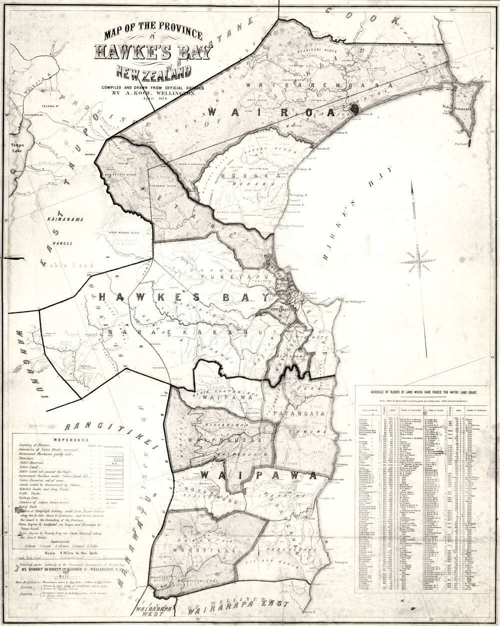 Map of the Province of Hawke's Bay
