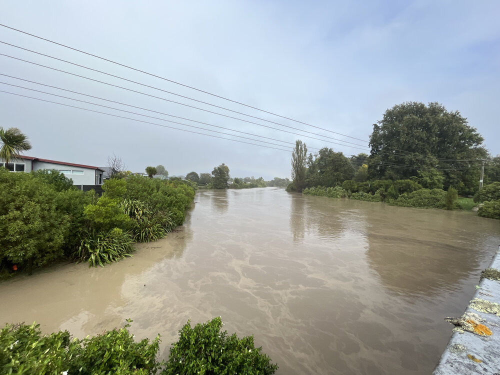 Flooded Karamū Stream