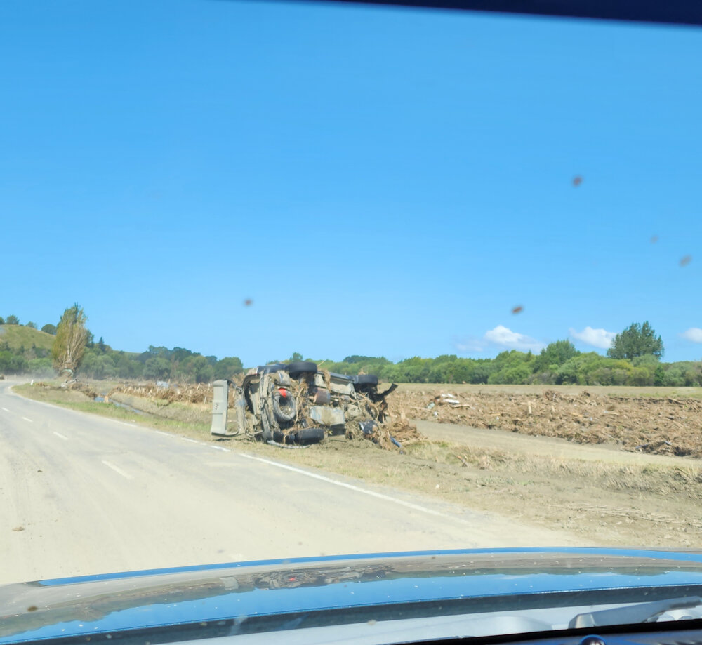 Damaged Vehicle on Dartmoor Road