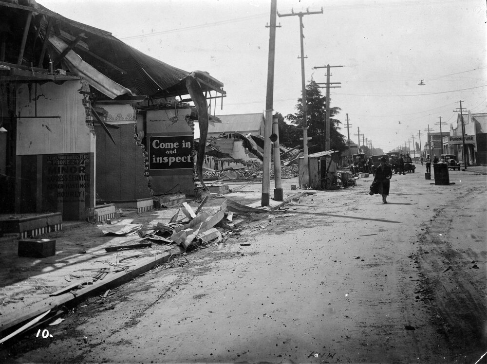 Damaged Hastings Shops